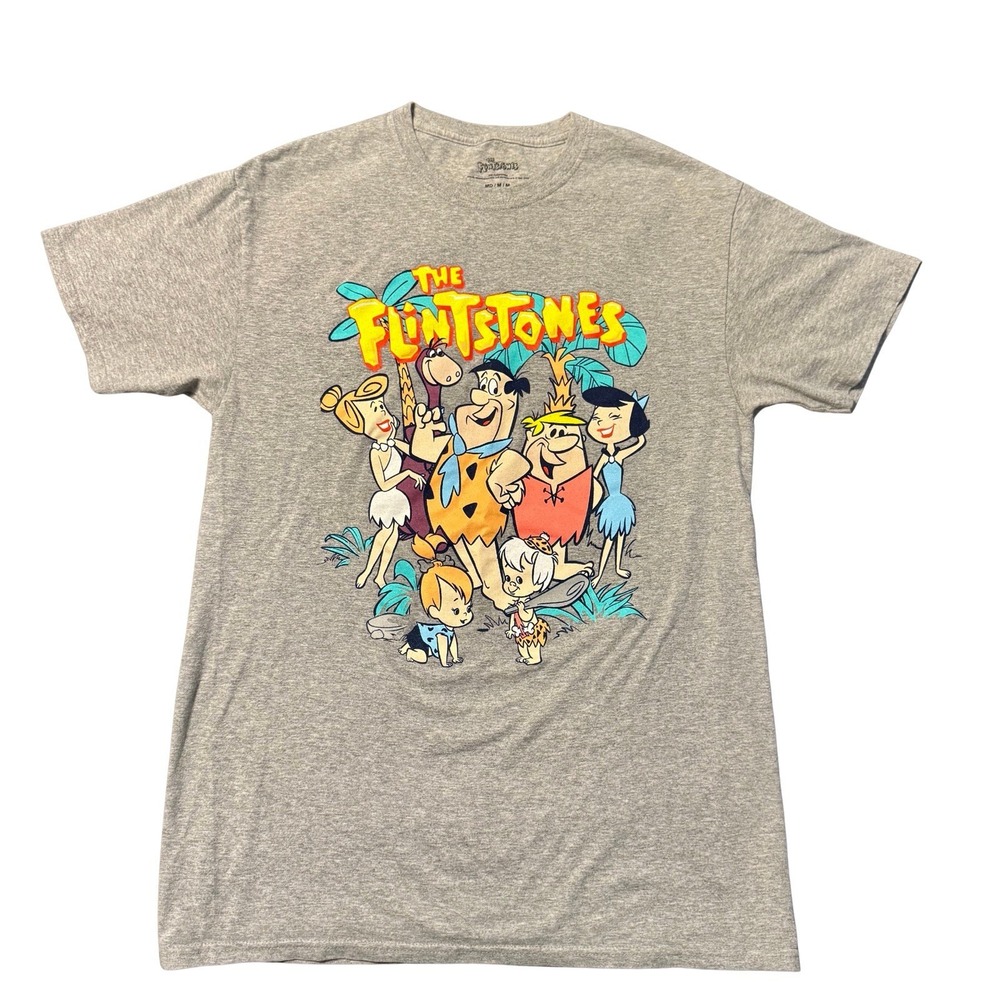 The Flintstones Men's Medium Grey Graphic T-Shirt
